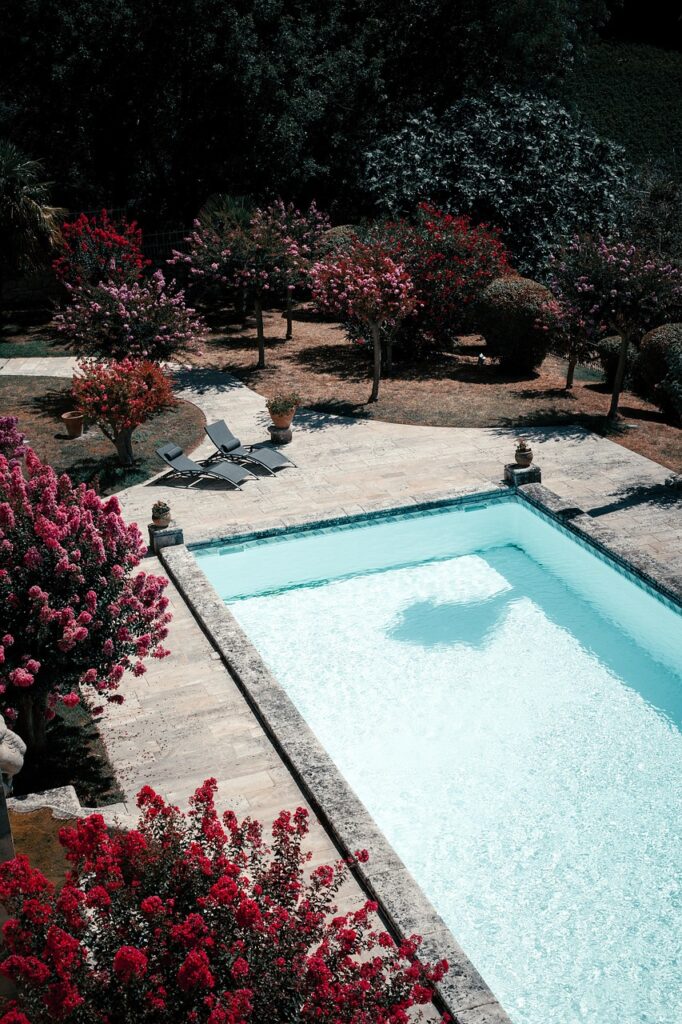 chateau, swimming pool, resort, estate, pool, luxurious, manor, villa